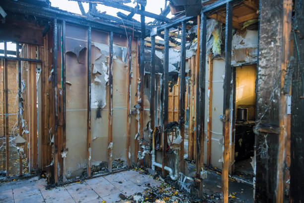 Professional Fire Damage Removal technician working in Waterville, NY